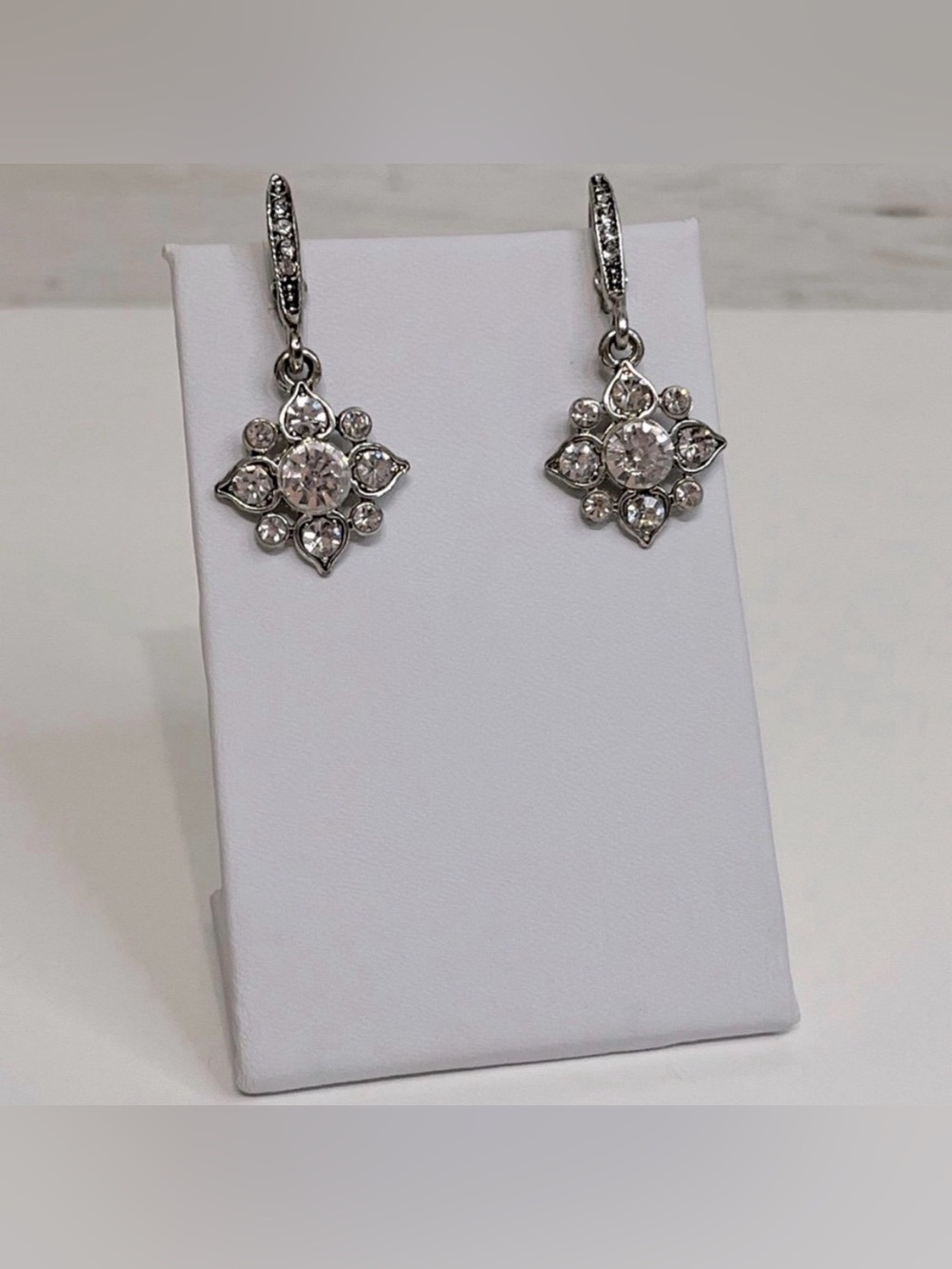 NEW Antiquist Silver Ornate Flower Dangle Earrings